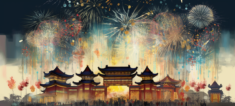 泼墨故宫建筑烟花泼墨水彩画,插画/手绘图,插画/手绘图库,插画/手绘图下载,插画/手绘